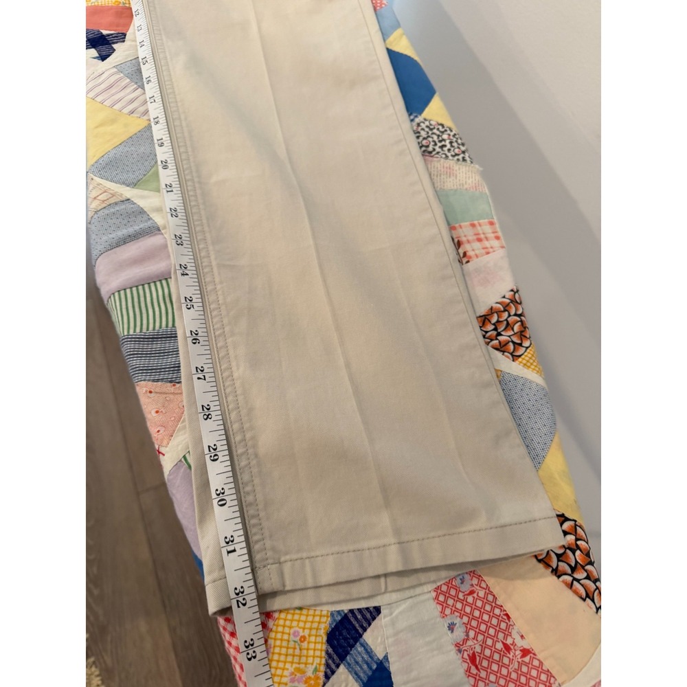 Peter Millar Twill Pants Men Beige 5 Pocket Soft Touch Pima Blend ME0B47 35X32 - Picture 11 of 13